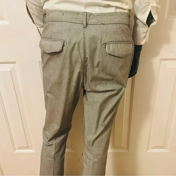 John Varvatos Gray Cotton Pinstriped Suit - Picture 7 of 7